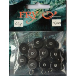 Вантаж вухатий рибальський, таблетка (ексцентрик) колір Silvereyes Black, 10шт в уп., вага 12г